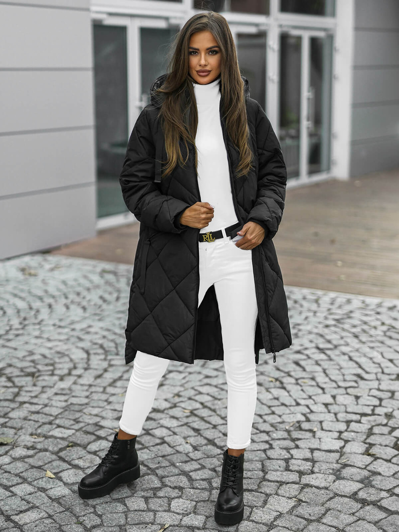 Куртка жіноча чорна OZONEE JS/5M3168/392Z