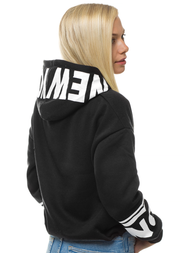 Bluza z kapturem damska czarna OZONEE JS/KSW2035