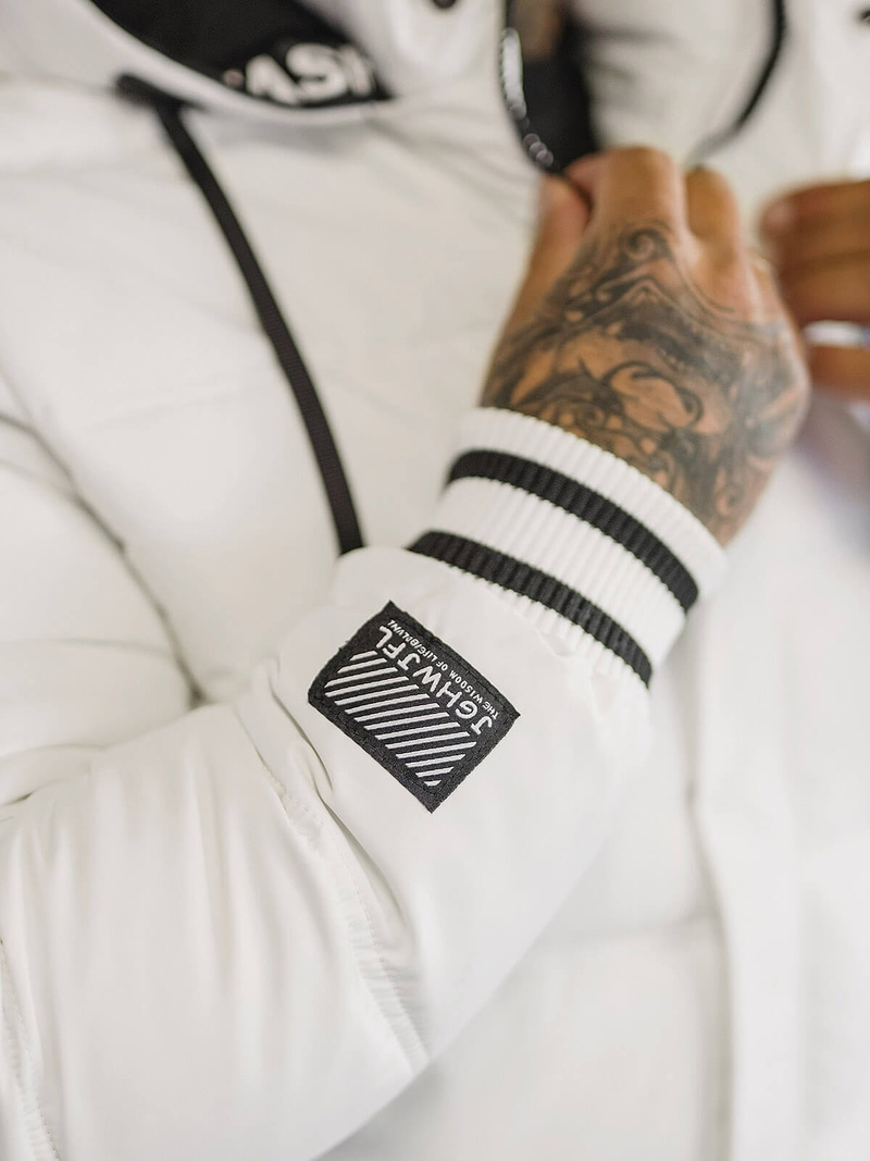 Kurtka męska pikowana biała OZONEE JS/57M7501/281