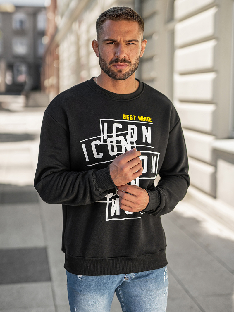 Bluza męska czarna OZONEE JS/8B1763/3