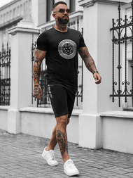 Чоловічий спортивний комплект Чорно-сріблястий OZONEE O/HM788Z