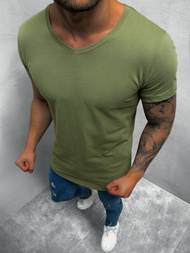 T-Shirt męski khaki OZONEE O/1210Z