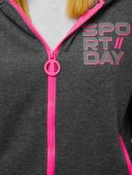 Bluza rozpinana damska grafitowa OZONEE JS/KSW3012