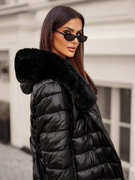 Жіноче пальто чорний OZONEE JS/5M3160/392Z