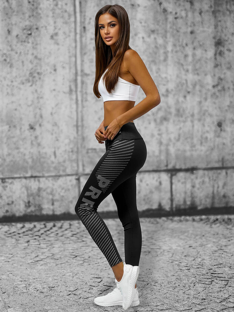 Legginsy damskie czarne OZONEE O/YY9283