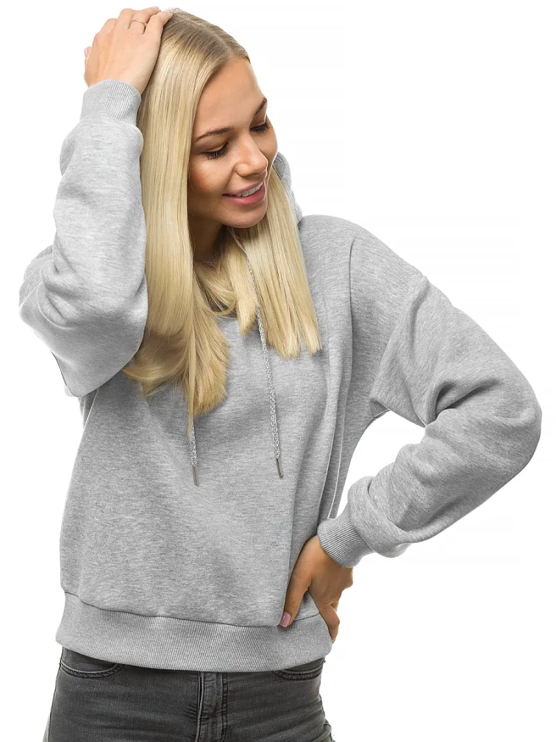 Bluza z kapturem damska szara OZONEE O/12102