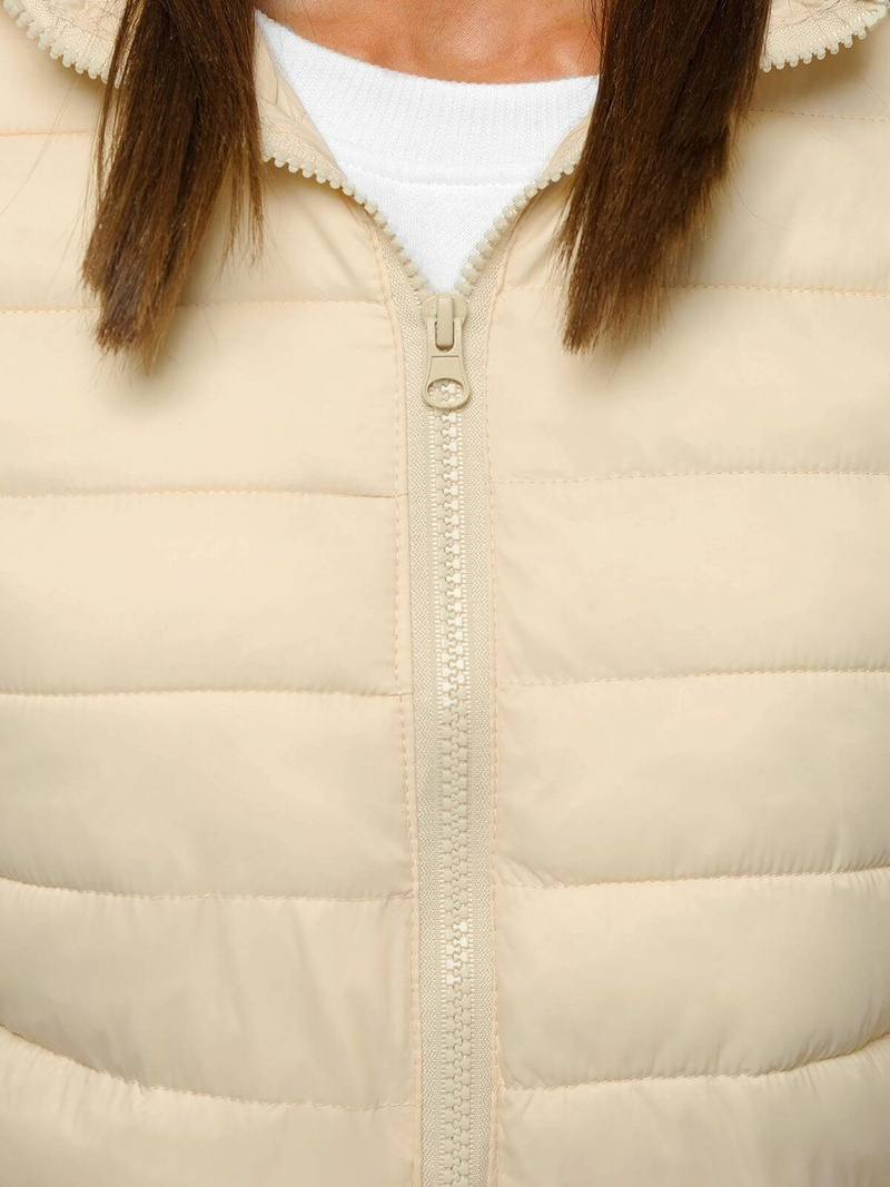 Kurtka przejściowa damska ecru OZONEE JS/M23036/57