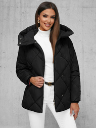 Kurtka zimowa damska pikowana czarna OZONEE JS/5M3175/392Z