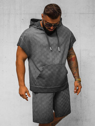 Komplet dresowy męski czarny OZONEE O/3C113/9