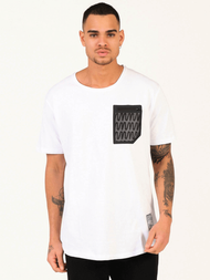 T-Shirt męski biały OZONEE MR/21556