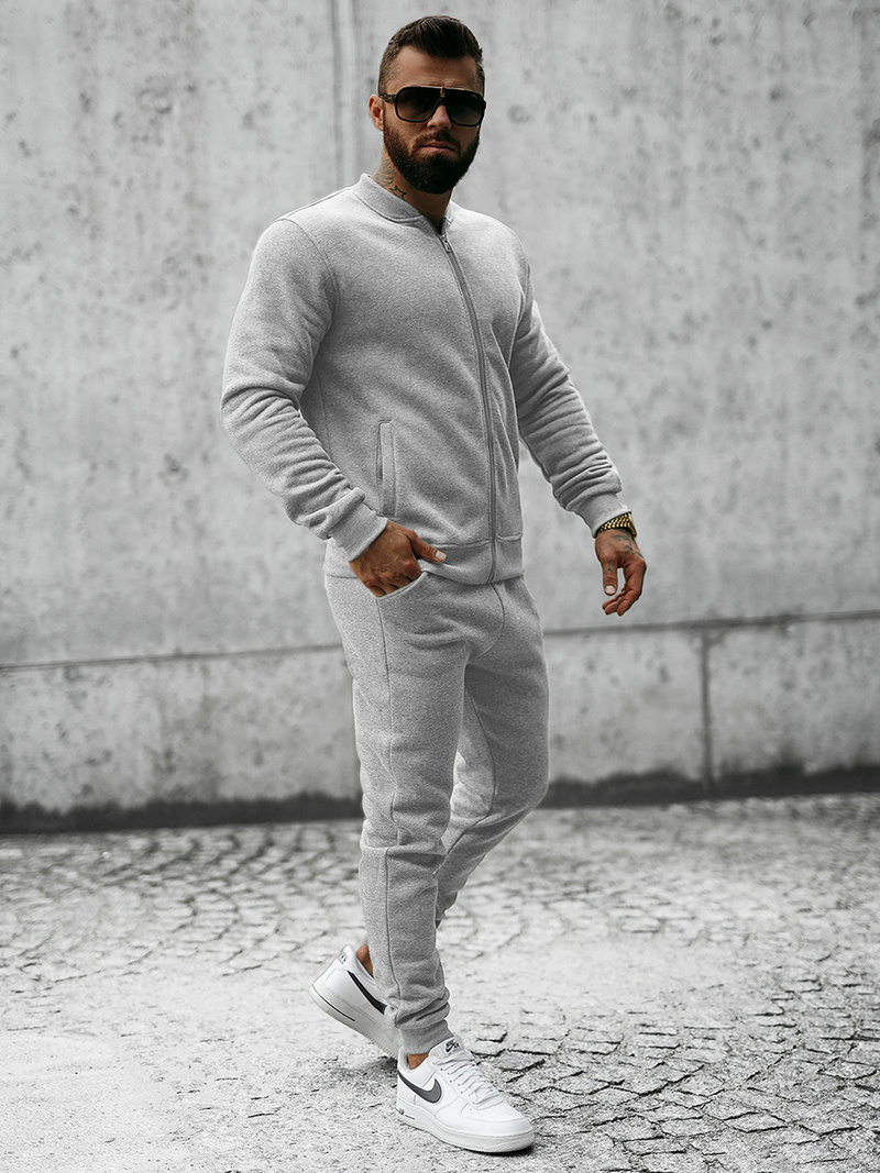 Спортивний костюм чоловічій Сiрий OZONEE JS/8C76/2