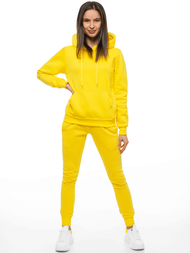 Bluza z kapturem damska żółta OZONEE JS/W02Z