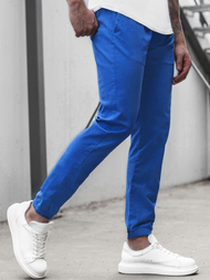 Spodnie męskie chino joggery kobaltowe OZONEE JB/JP1145/6