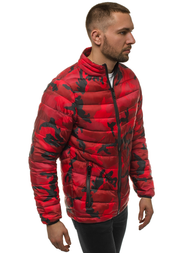 Kurtka męska przejściowa czerwona-moro OZONEE JS/SM80Z