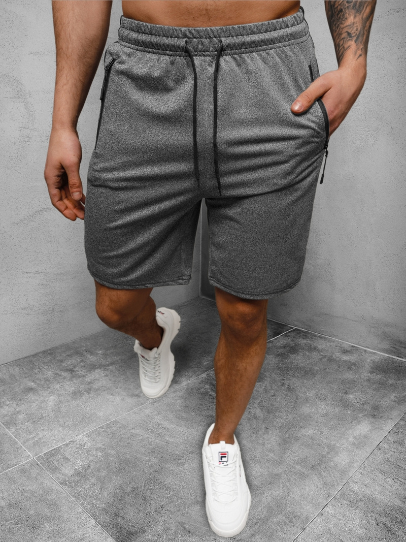 Spodenki dresowe męskie grafitowe OZONEE JS/68061