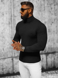 Sweter męski golf czarny OZONEE NB/MMB600/4Z