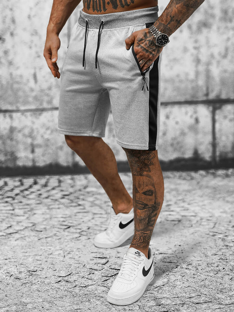 Spodenki dresowe męskie szare OZONEE JS/8K281