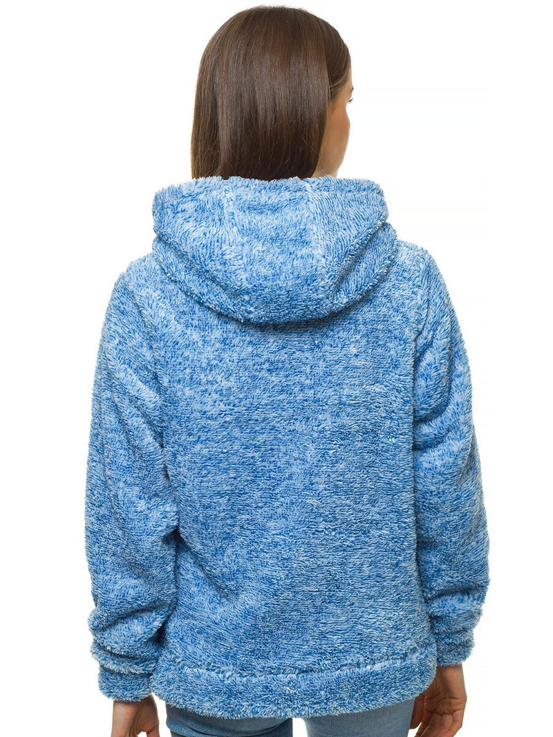 Bluza damska z kapturem niebieska OZONEE JS/HH034/9