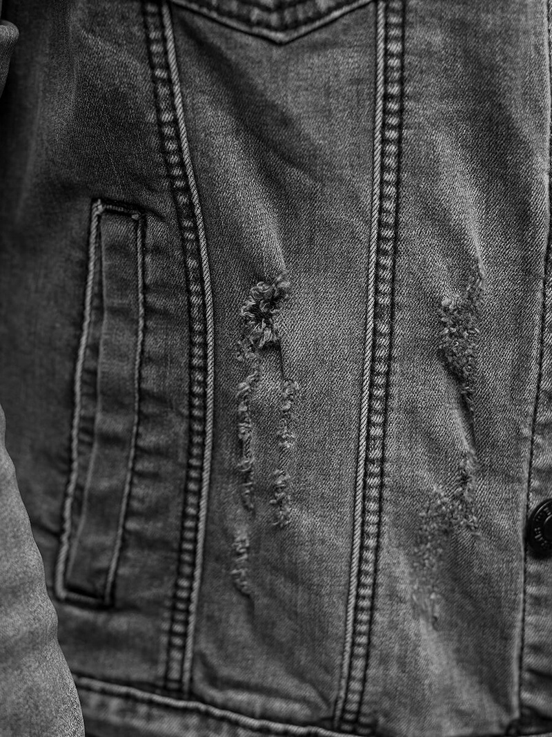 Куртка чоловіча джинсова Графітова OZONEE T/90022Z