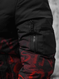 Kurtka zimowa męska pikowana czarno-czerwona OZONEE JS/27M8102