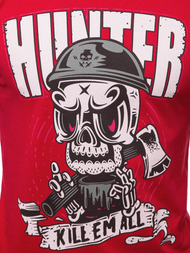 T-Shirt męski z nadrukiem czerwony OZONEE O/BL73