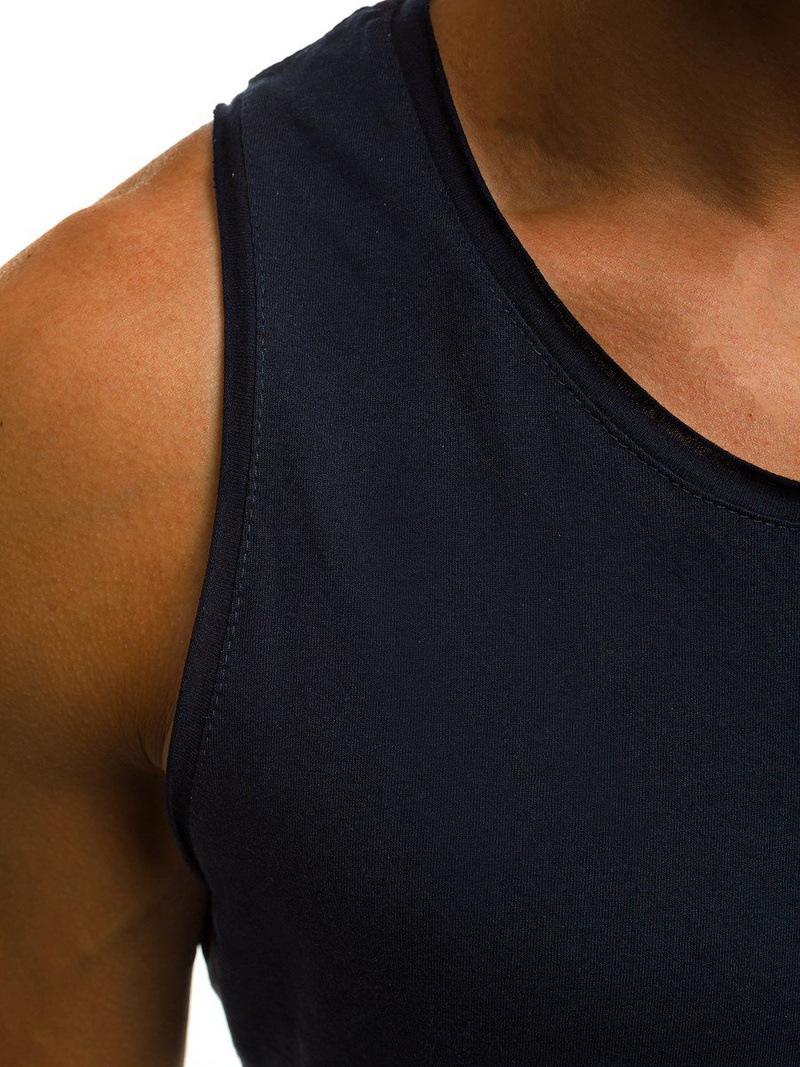 Koszulka bez rękawów męska granatowa OZONEE O/1205