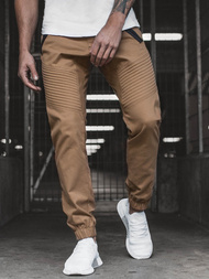 Spodnie męskie chino joggery camelowe OZONEE A/0952