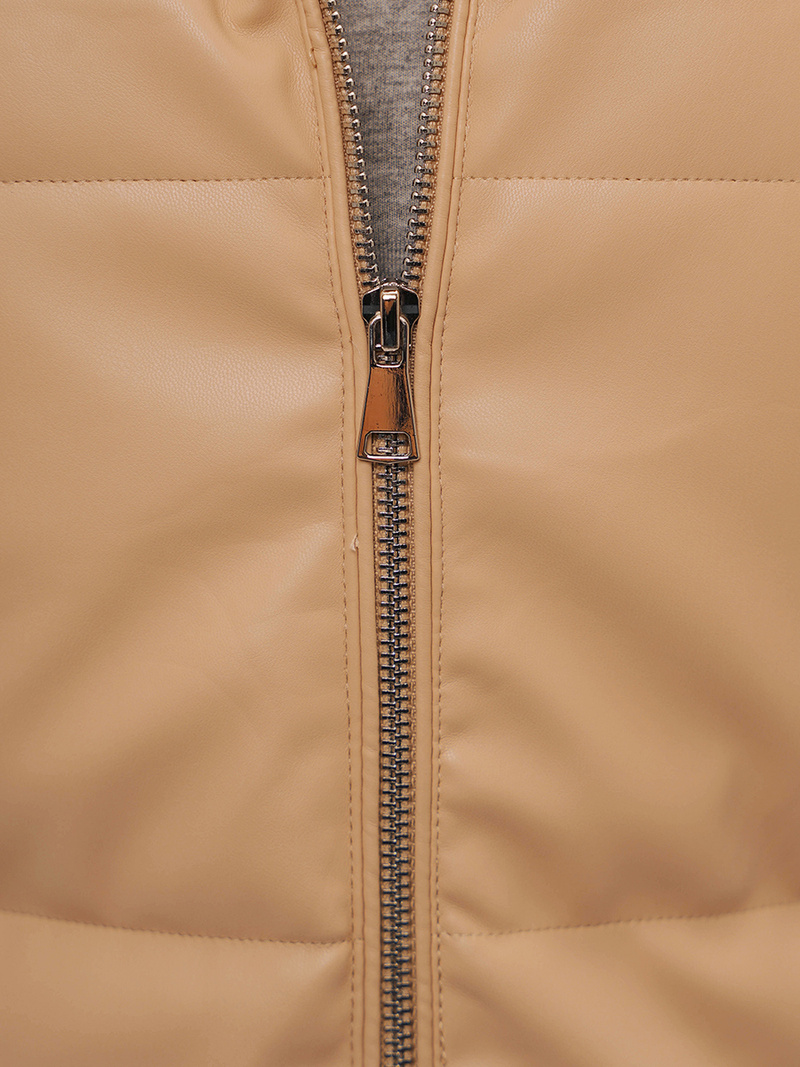 Стьобаний жіночий жилет Бежева OZONEE O/AY756