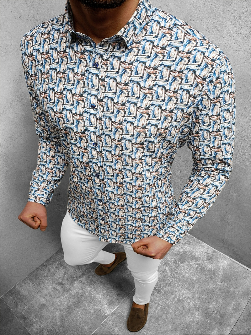 Чоловіча сорочка кольорова OZONEE O/2722