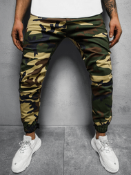 Spodnie męskie chino joggery moro-zielone OZONEE C/109