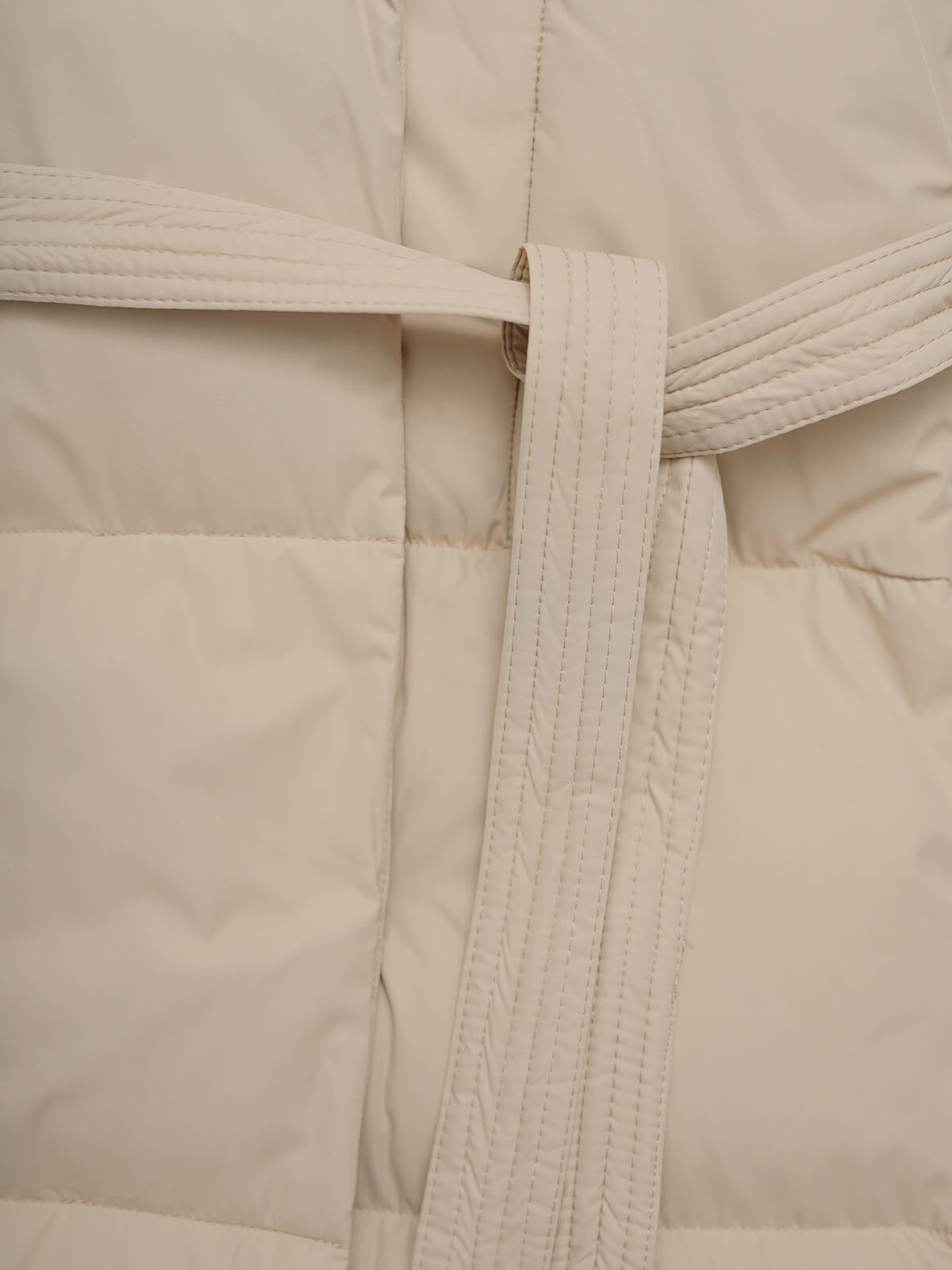 Płaszcz zimowy damski pikowany beżowy OZONEE JS/5M3227/62 | OZONEE