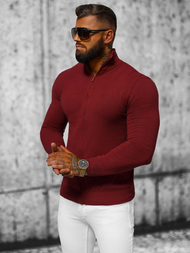 Sweter męski rozpinany bordowy OZONEE NB/MM6004/7Z
