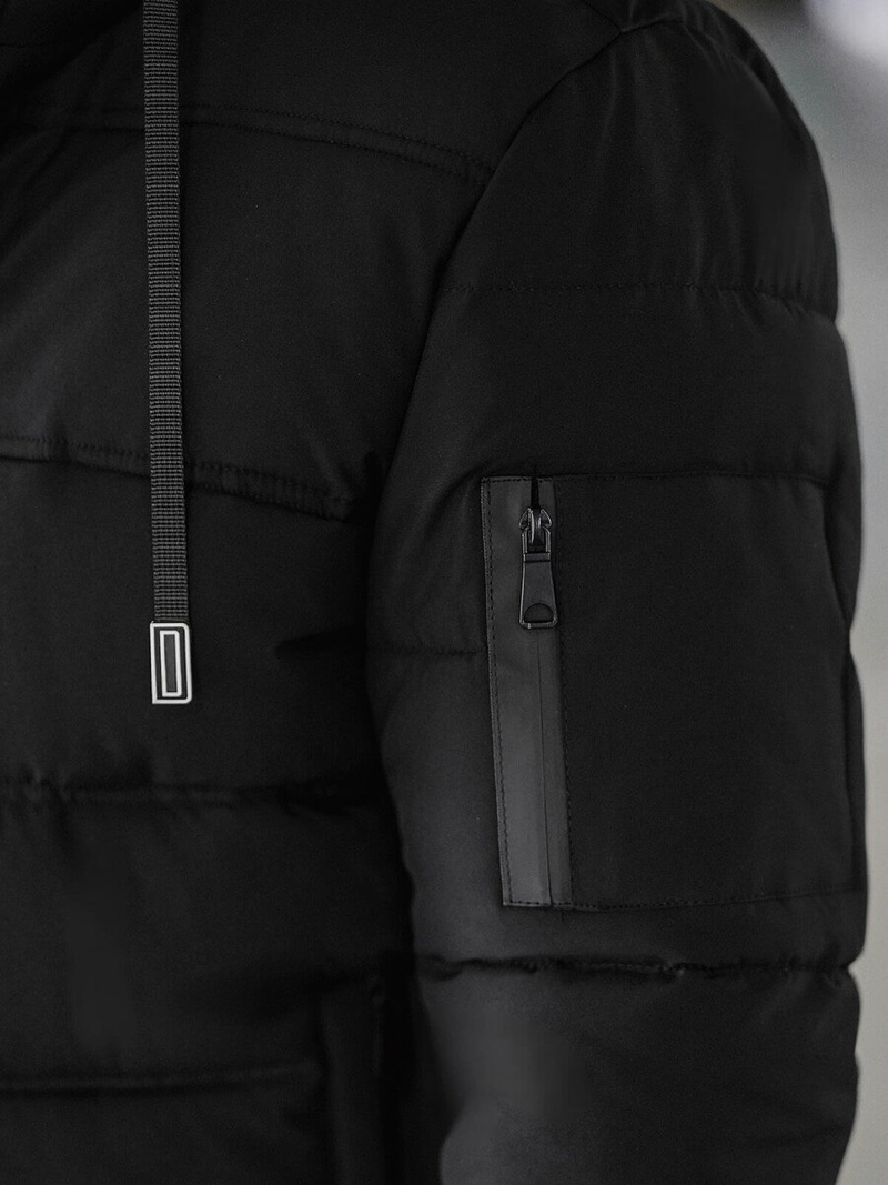 Kurtka męska pikowana czarna OZONEE JS/31M5003Z