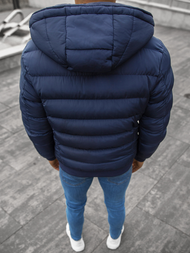 Kurtka zimowa męska pikowana granatowa OZONEE JB/JP1185Z