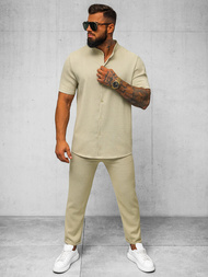 Spodnie męskie chino beżowe OZONEE O/K971SP