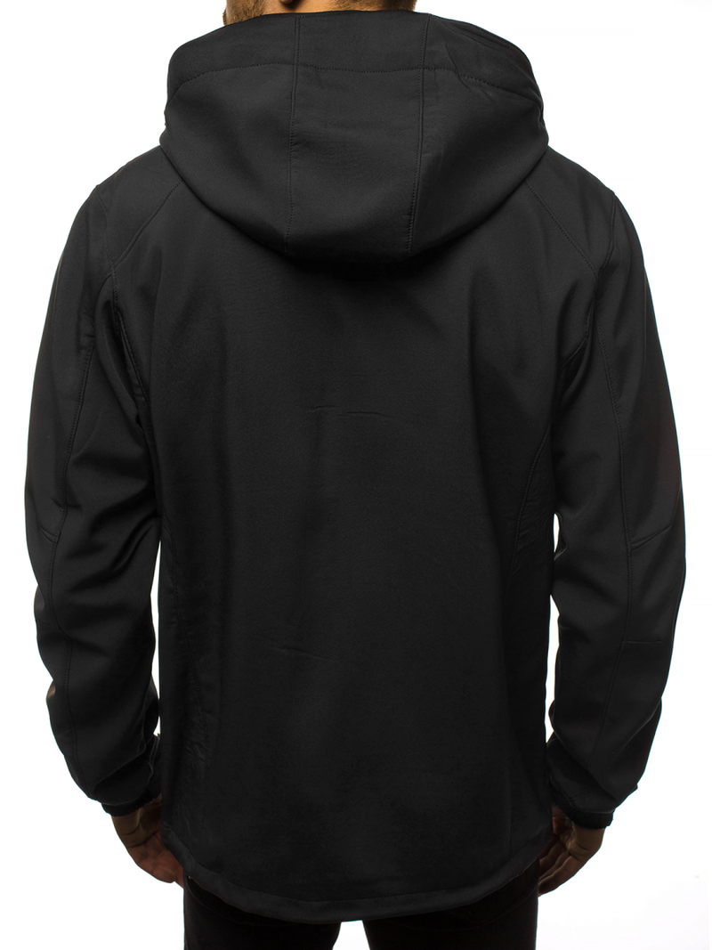 Kurtka męska softshell czarno-czerwona OZONEE GE/12266