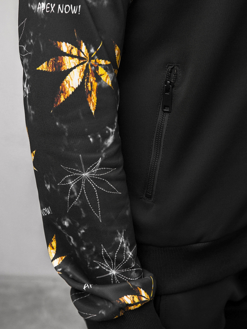 Komplet dresowy męski czarno-żółty OZONEE O/HM703Z