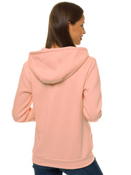 Bluza damska rozpinana z kapturem brzoskwiniowa OZONEE JS/W03/55Z