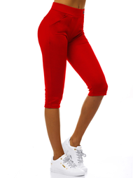 Legginsy krótkie damskie czerwone OZONEE JS/1027/A5