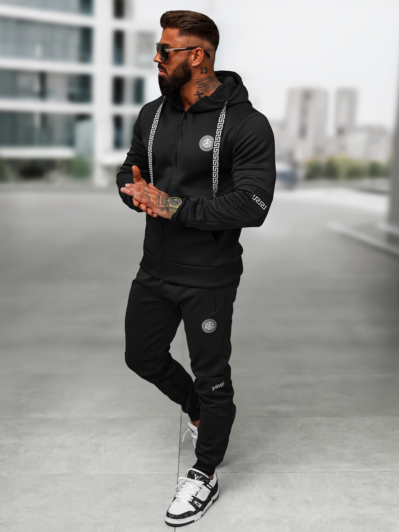 Спортивний костюм чоловічій чорний OZONEE O/LN11887