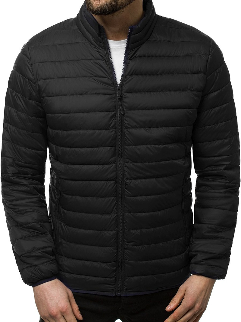 Kurtka męska przejściowa czarna OZONEE JS/LY33