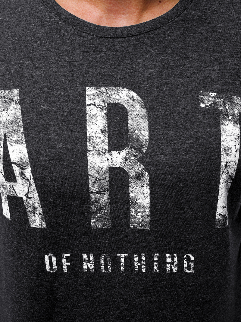 Longsleeve męski grafitowy OZONEE O/1292Z