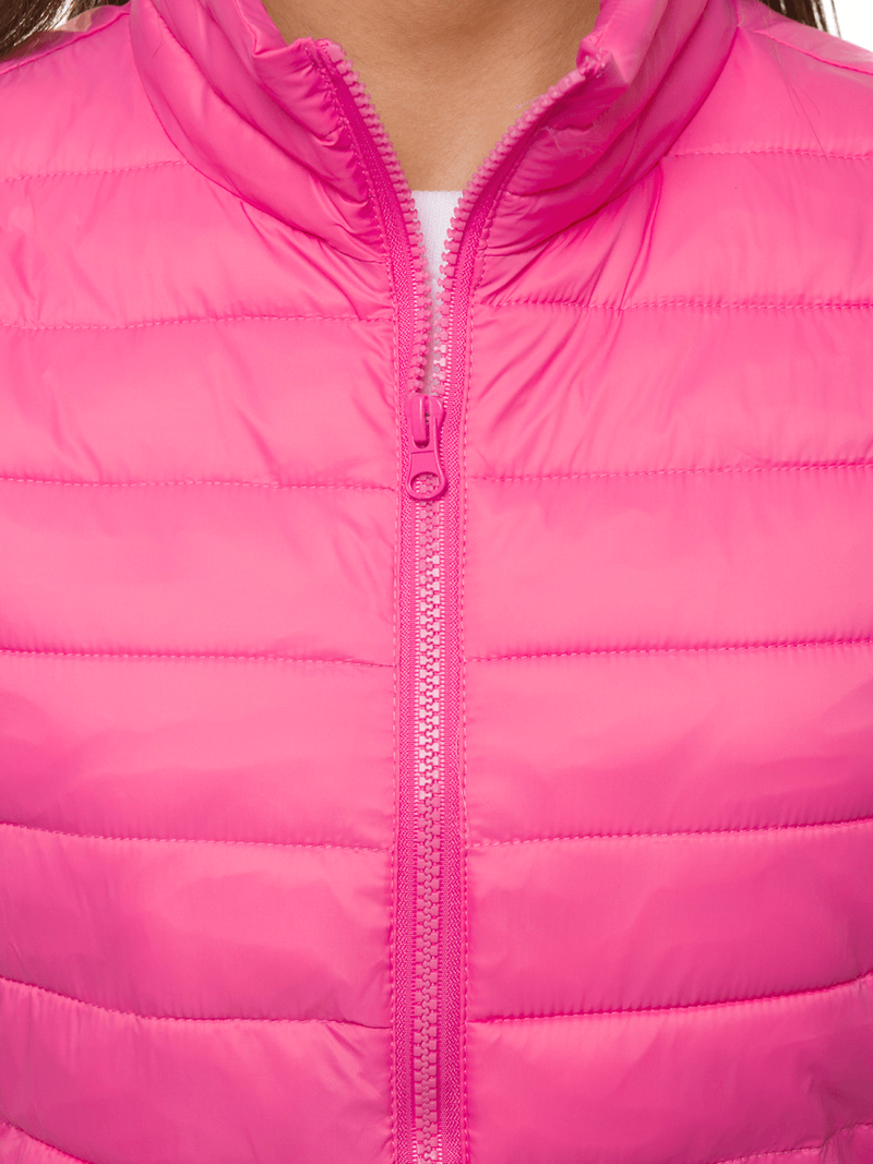 Kamizelka damska pikowana jasno-różowa OZONEE JS/M23038/46