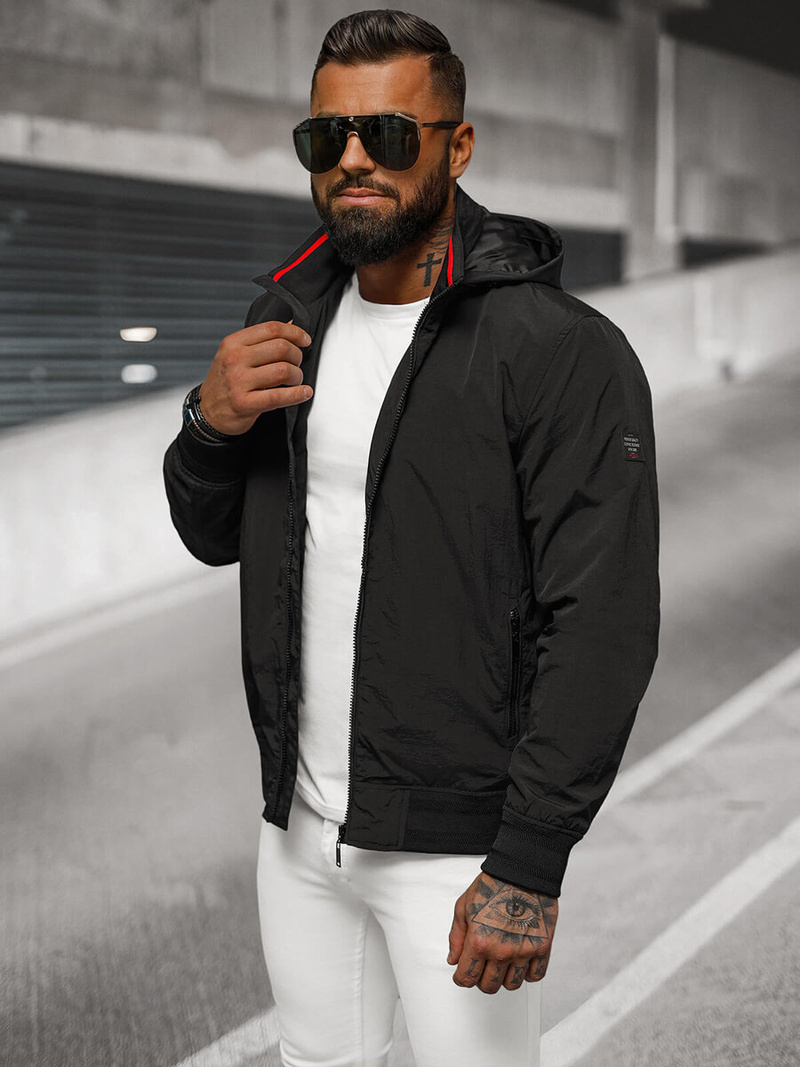 Kurtka męska czarna OZONEE JS/5M3211/392