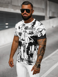 T-shirt męski biały OZONEE O/T1276/1