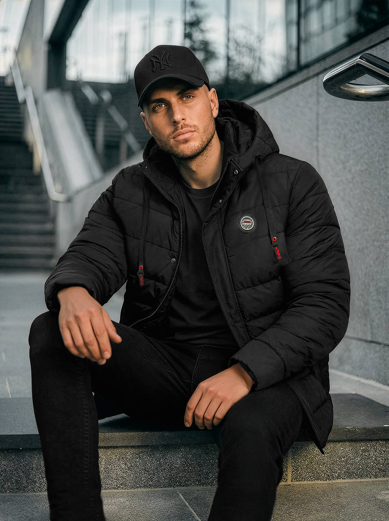 Куртка чоловіча чорна OZONEE JS/31M5081/392Z