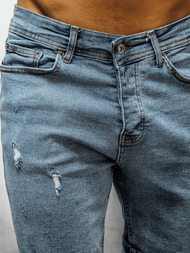 Spodenki męskie jeansowe niebieskie OZONEE DP/725