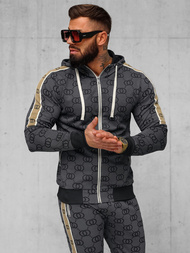 Komplet dresowy męski czarny OZONEE O/FF5053AB