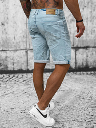 Spodenki męskie jeansowe jasno-niebieskie OZONEE O/19200