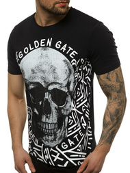 T-Shirt męski czarny OZONEE JS/KS7332